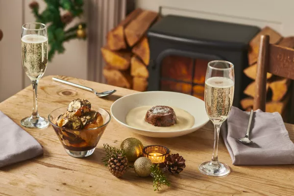 Christmas festive group dish shot at Whitbread inns 